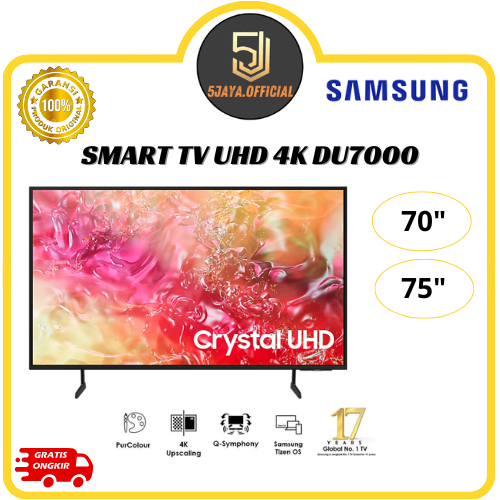 TV LED UHD 4K Samsung Smart TV 70Inch 75Inch - 70DU7000 / 75DU7000