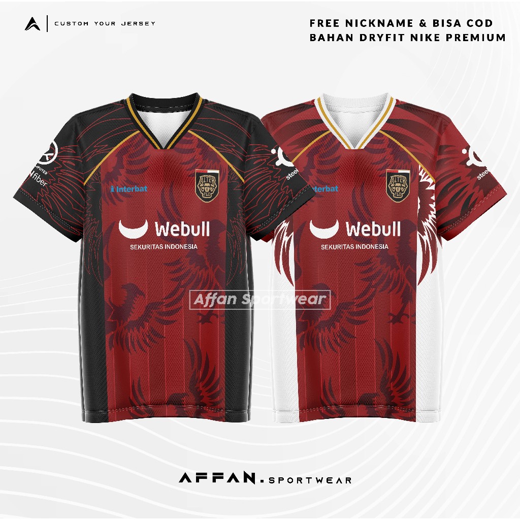 Jersey Alter Ego MPL ID S16 2025 2026 Esport Full Printing Home Away Custom Nama & Nomor Punggung Gr