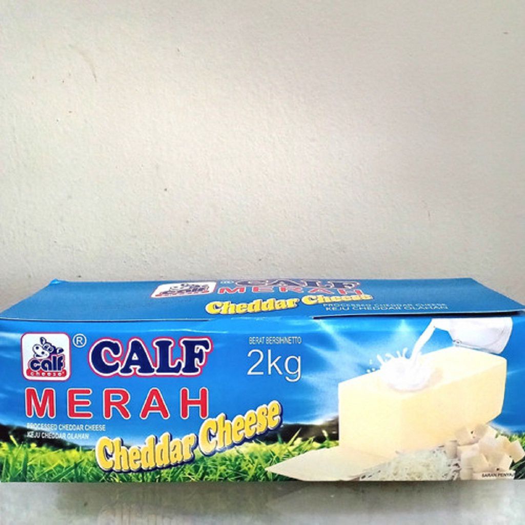 

Keju cheddar CALF merah 150 gram original