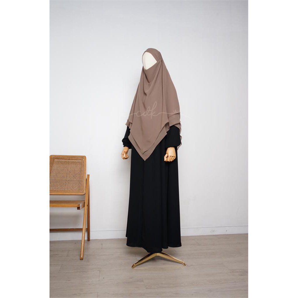 Assyabiya Official - CDK Style new French Khimar Double Layer Sifon Arabeschi Arab Kasya Dress New S