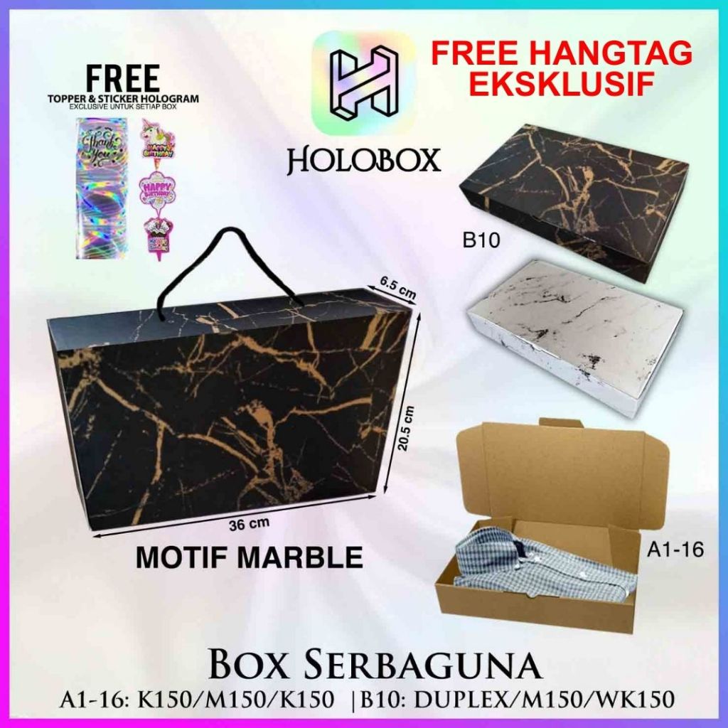 

Box Hampers / Box Kado / Kardus Packing Baju Hijab / Uk.36x20.5x6.5 / B10