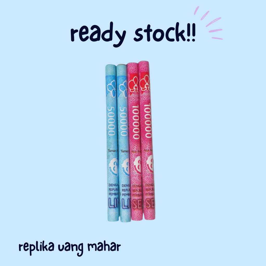 (READY STOK) Uang Mainan Replika Uang Kertas Baru 2022 Dekorasi GAWE MAHAR - Uang Gulung Mahar - Uan