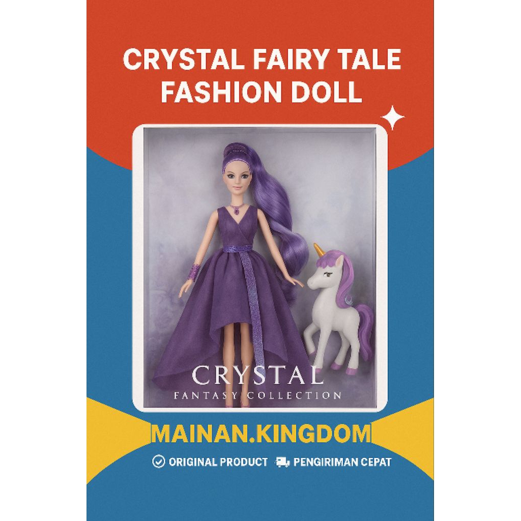 Boneka Barbie Crystal Fantasy Collection Amethyst Dress Original Mattel Doll