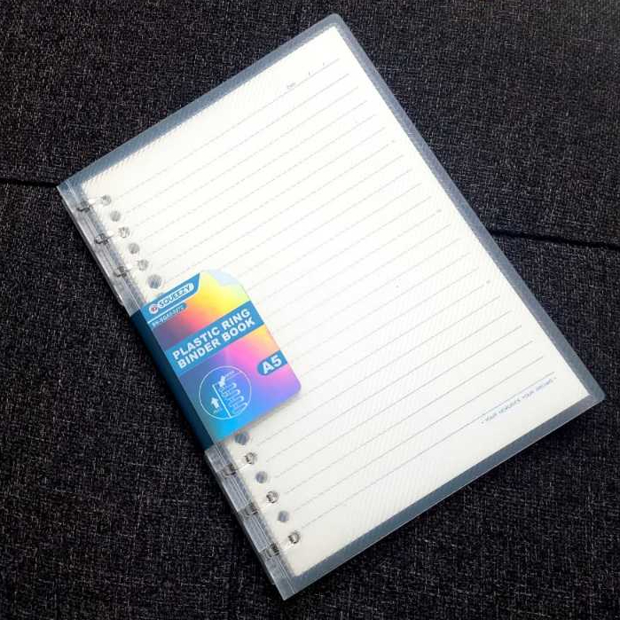 

Map Binder A5 Transparant Binder Note 20 Ring Bonus Loose Leaf 60 Lembar - Map Binder Kampus Squezzy