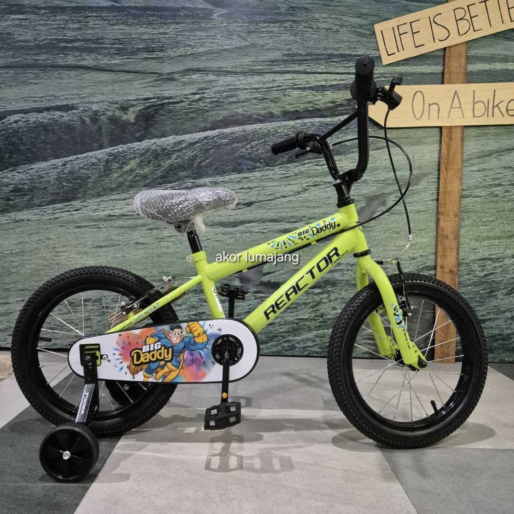 sepeda anak bmx 16 inch wimcycle reactor big daddy usia 4 - 6 tahun 16 x 2.25