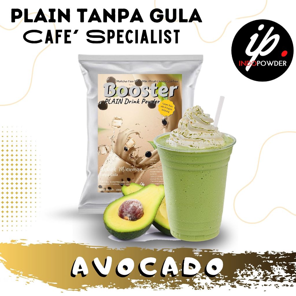 

Indopowder - Bubuk Minuman AVOCADO / ALPUKAT Plain Tanpa Gula 1Kg Untuk Cafe, Waralaba dan Resto