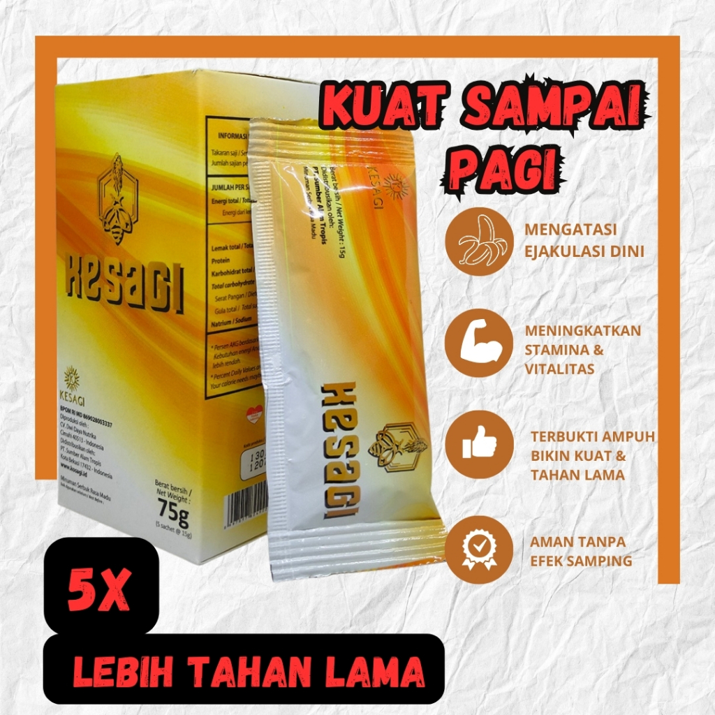 KESAGI Madu Serbuk Pria Kuat Tahan Lama BPOM & HALAL Vitalitas Herbal Stamina Original Resmi