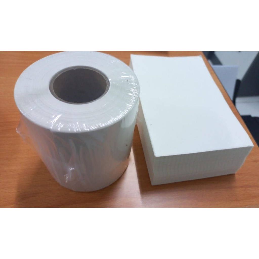 

Kertas Thermal Roll 100x150mm 500lembar /Label roll paper kasir berkualitas / Kertas Thermal premium 500lembar