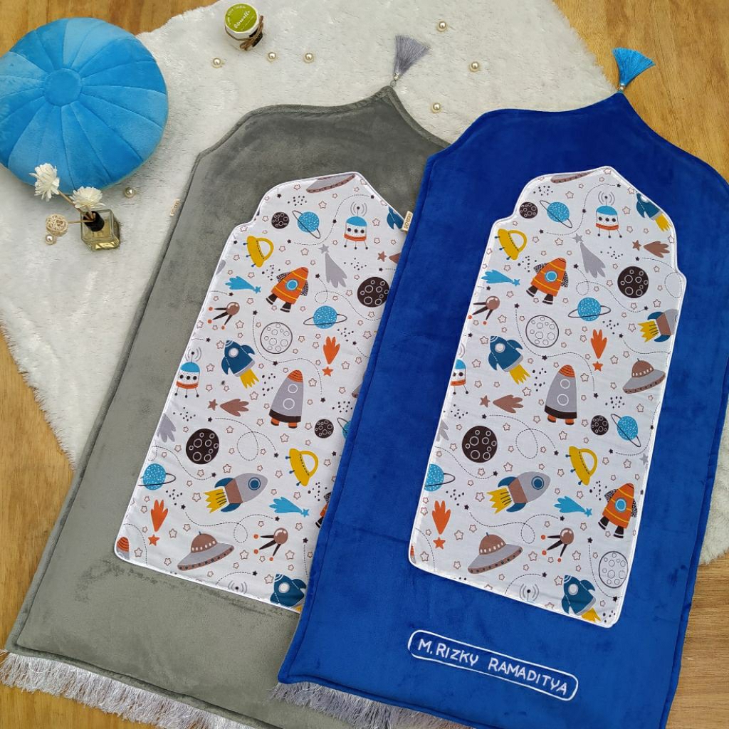 sajadah anak premium tebal empuk bisa custom nama