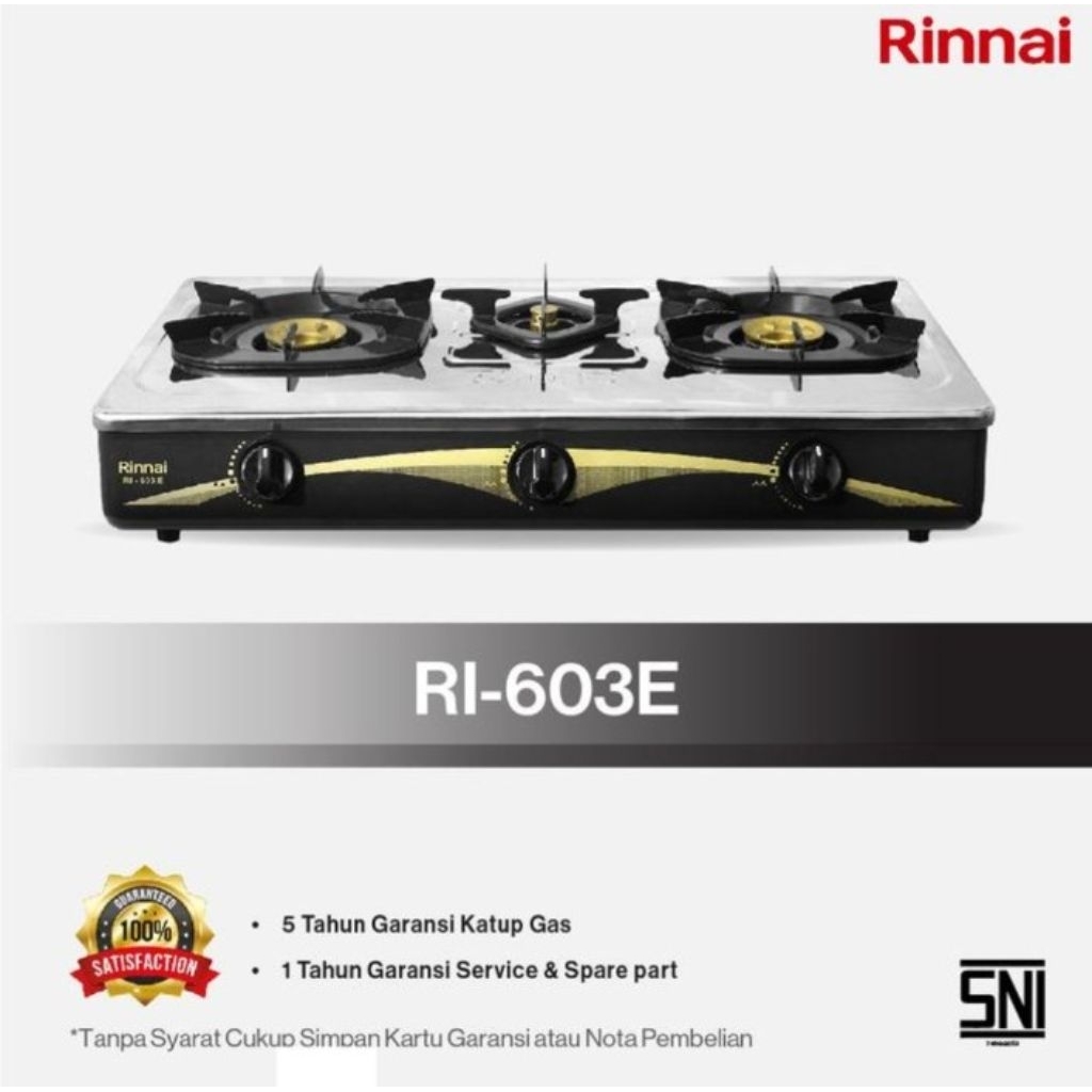 KOMPOR 3 TUNGKU RINNAI RI603 KOMPOR TIGA TUNGKU