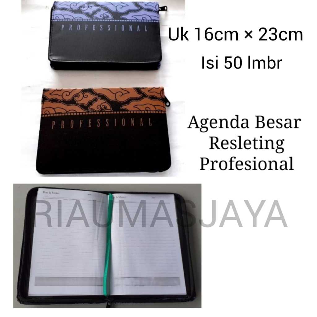 

Agenda Batik Kulit Resleting Profesional Besar