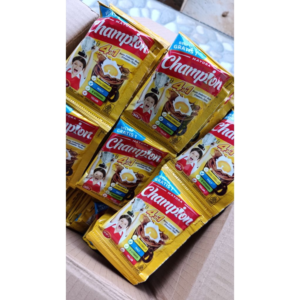 

KUPILIHKAN!! ENERGEN CHAMPION SEREAL 4IN 1 COKLAT 10 PCS FREE 1