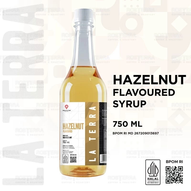 

La Terra Syrup Hazelnut 750 ml | Flavor Sirup Minuman