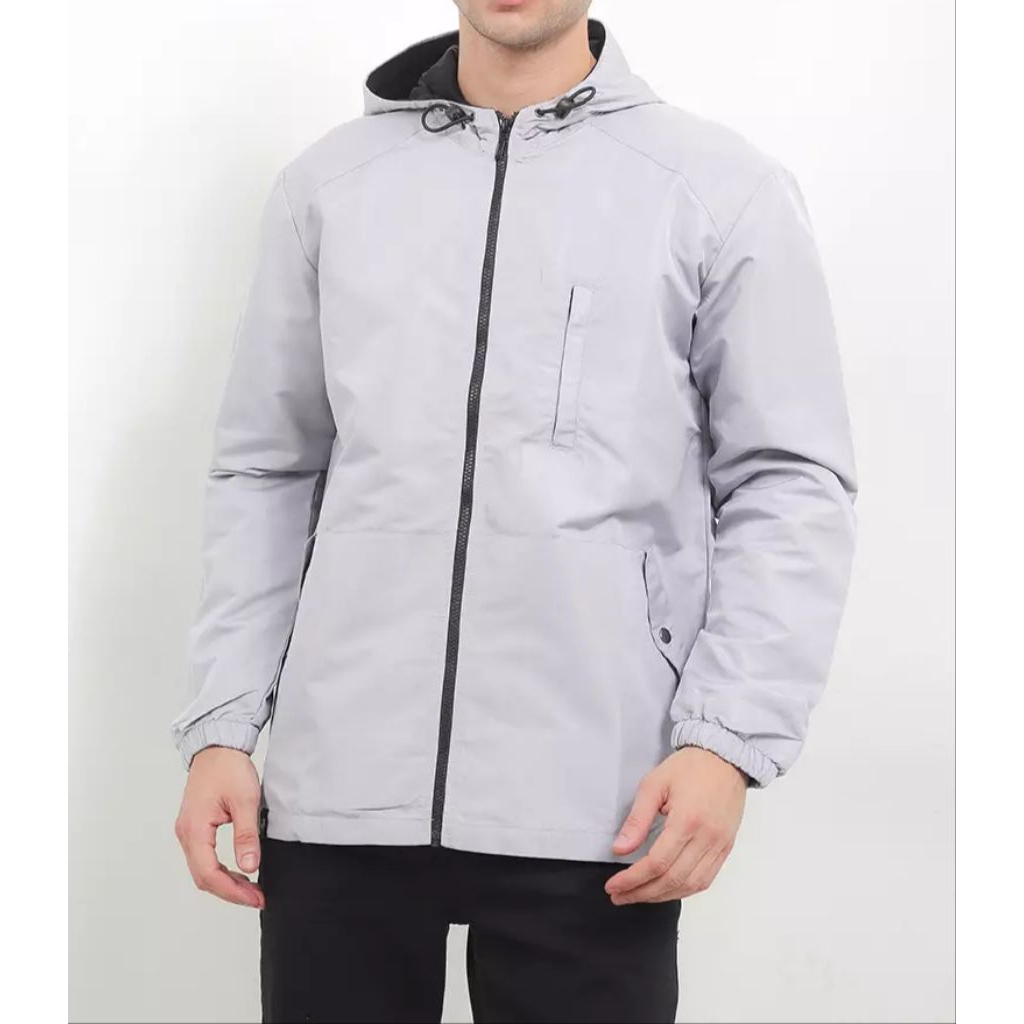 Polyester Hoodie Mjf158 JAKET LOIS ORIGINAL PRIA WARNA ABU GREY