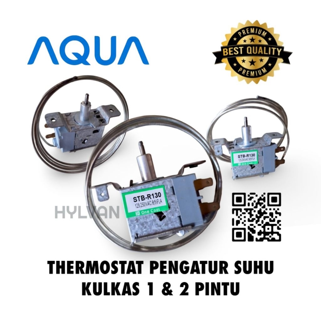 THERMOSTAT | TERMOSTAT PENGATUR SUHU KULKAS 1 & 2 PINTU AQUA