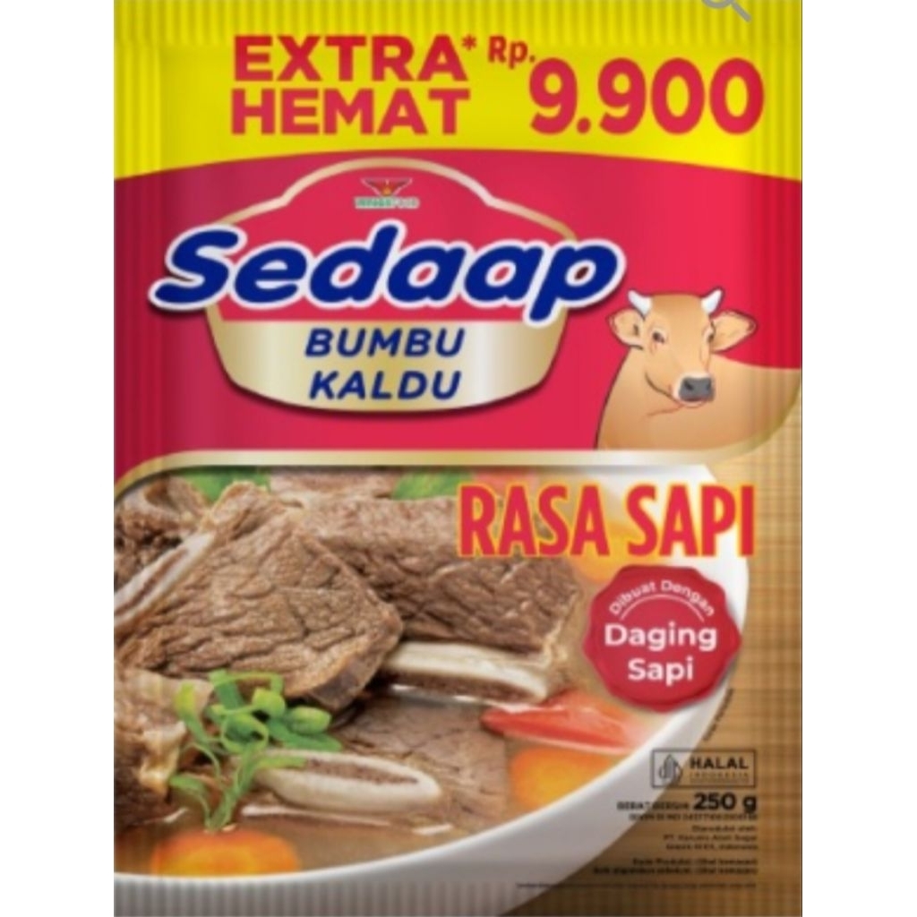 

Bumbu kaldu sapi dan ayam sedaap 250 gram