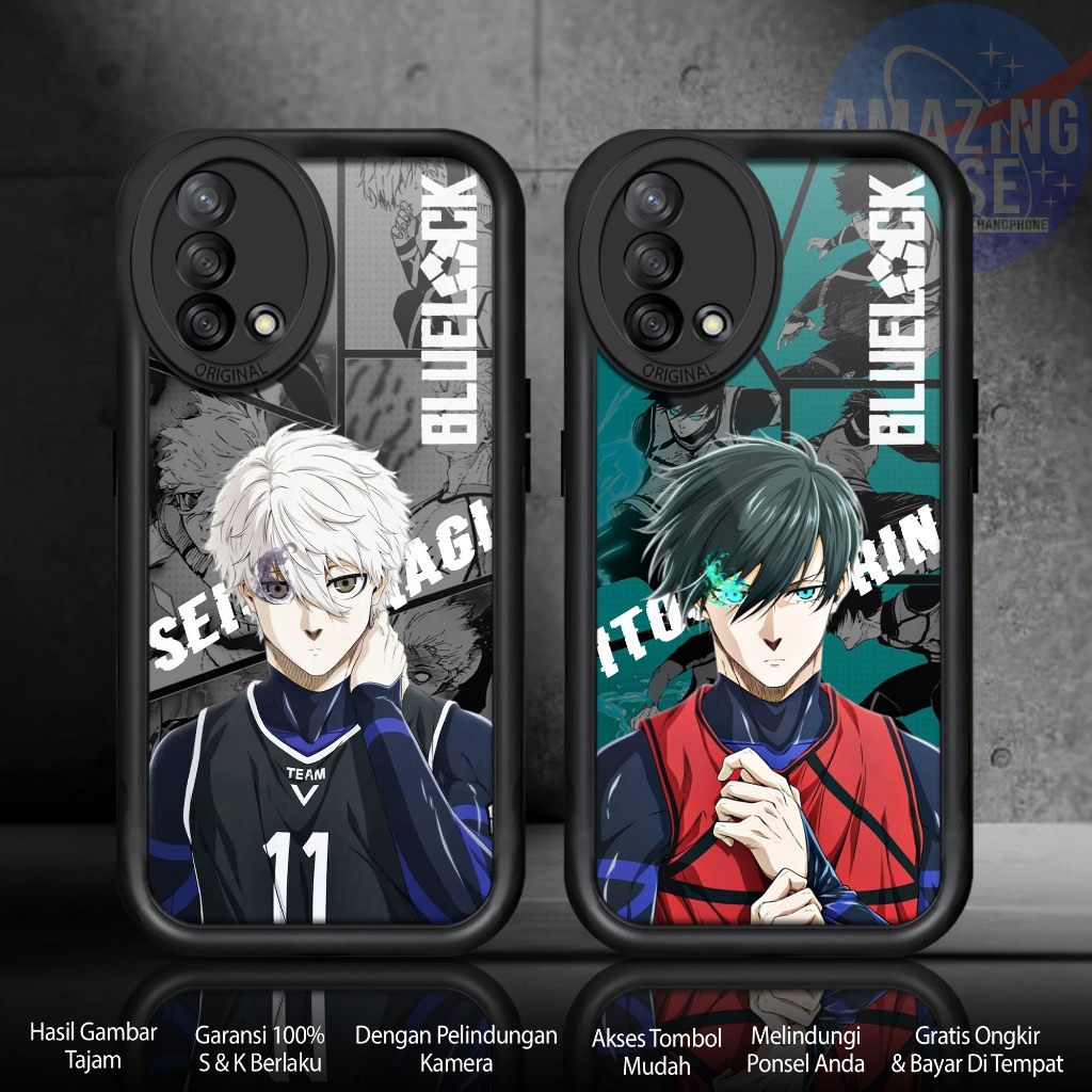 Softcase Glass kaca For OPPO A74 4G A95 4G F19 F19S CPH2219 CHP2365 CHP2219CHP2219 BLUELOCK Casing H
