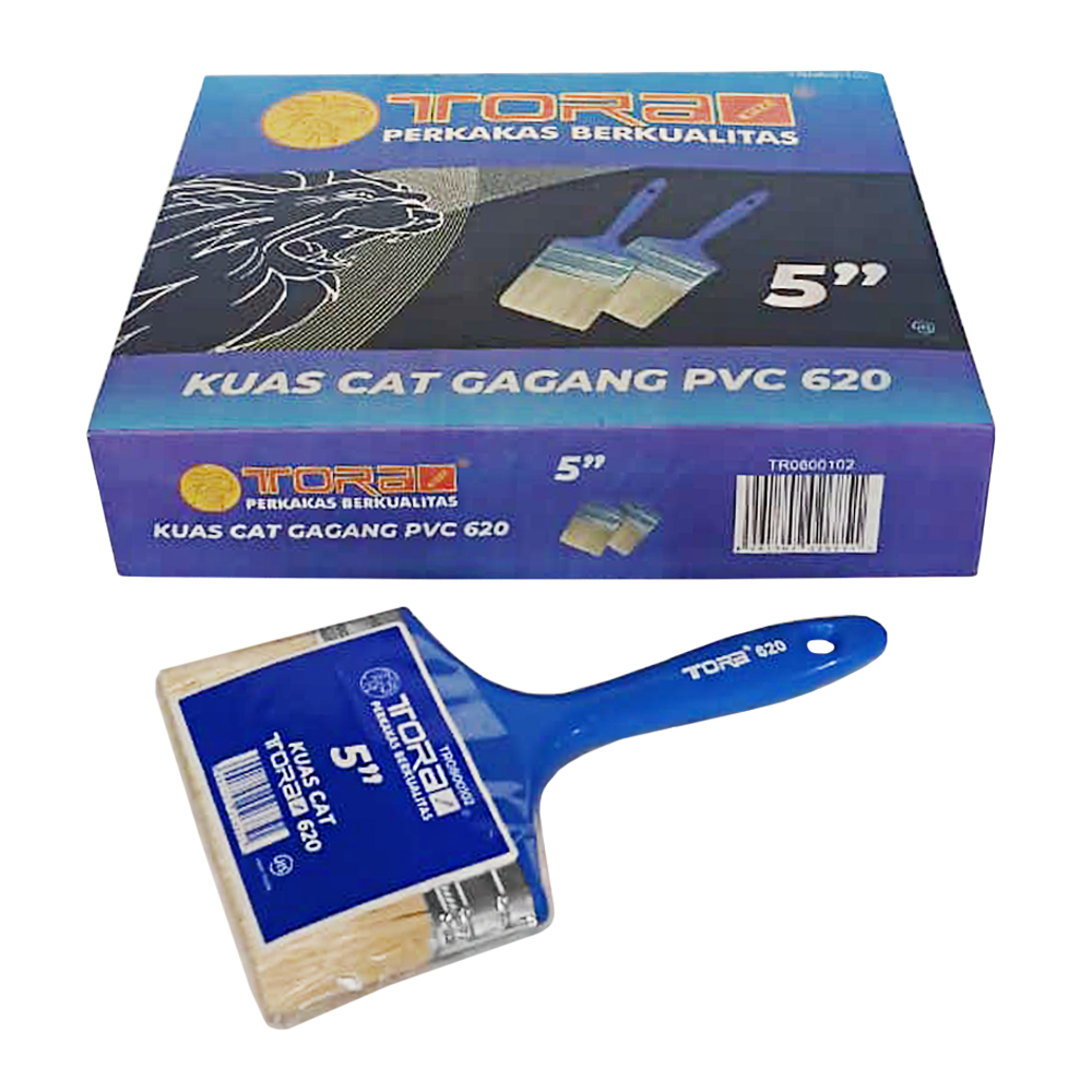 

TORA Kuas Cat 620 Gagang PVC 5 Inch Per Lusin - Paint Brush PVC Handle