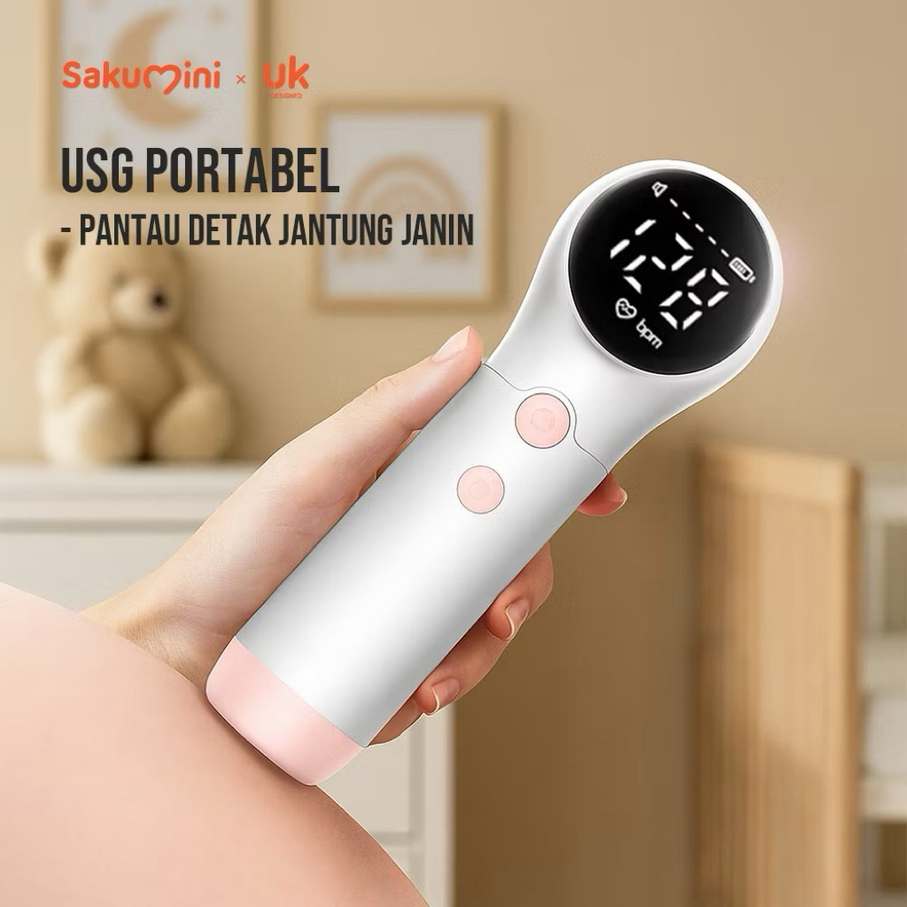 SAKUMINI FETAL DOPPLER HEART RATE MONITOR | ALAT DETEKSI JANTUNG JANIN USG PORTABLE