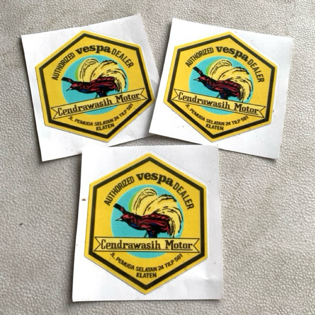 Sticker Dealer Vespa Cendrawasih