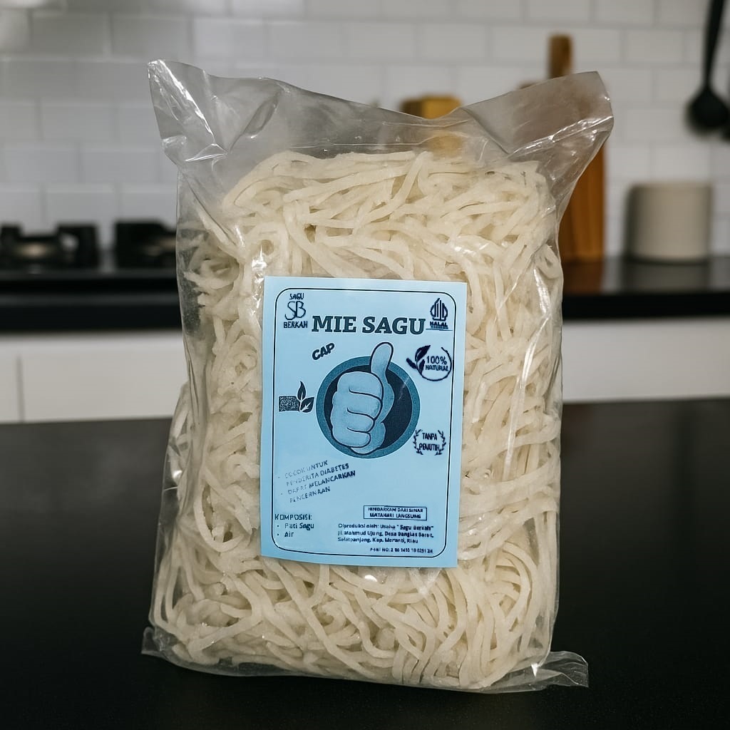 

Mie Sagu Berkah 350g Tanpa Bahan Pengawet Tanpa Pemutih Vegetarian Vegan