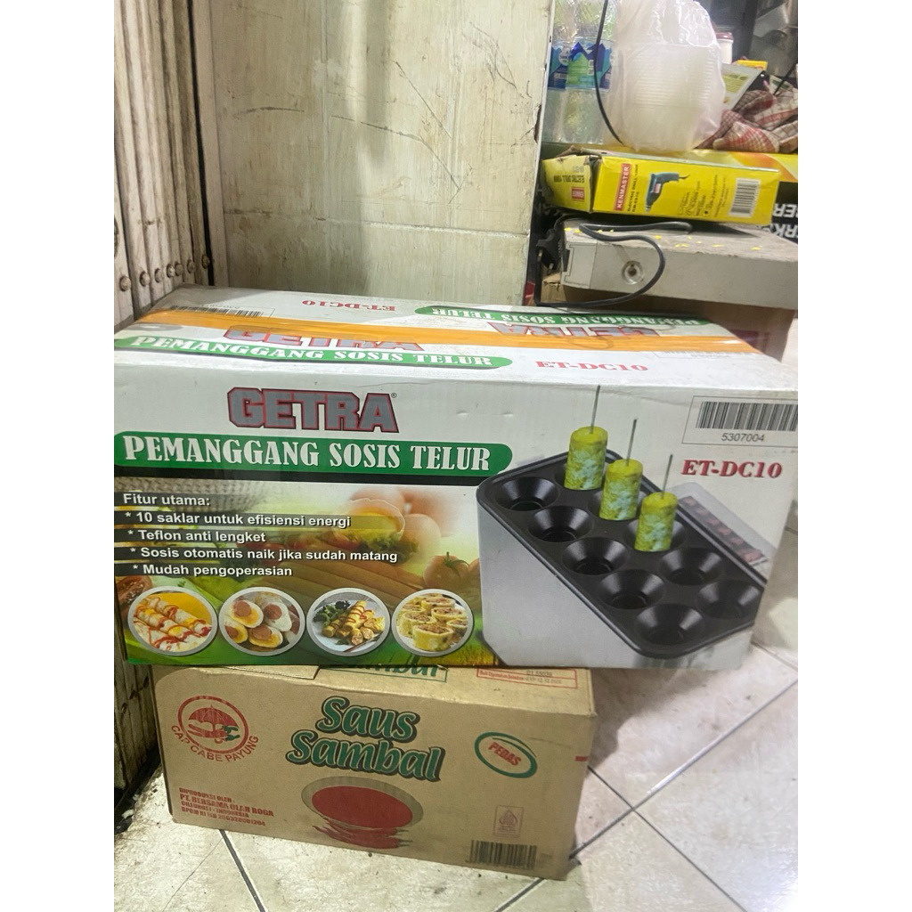 pemanggang sosis telur listrik getra