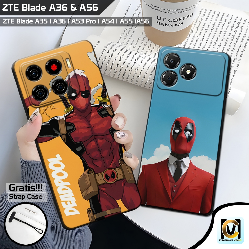 Case ZTE Blade A56 & ZTE Blade A36 Terbaru 2025 Motif Deadpool | SoftCase HP ZTE Blade A56 | ZTE Bla