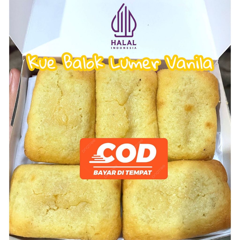 

Spesial Kue Balok Varian Vanila 5 &10 potong kue balok lumer 100% HALAL