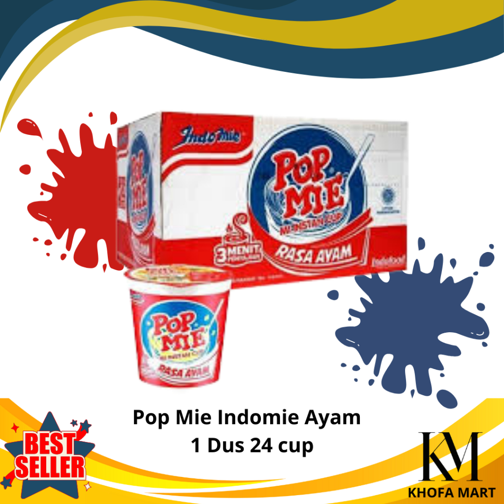 

POP MIE Cup Rasa Ayam Bawang / Pop Bawang | 1 Dus Isi 24 Cup | Khofa Mart