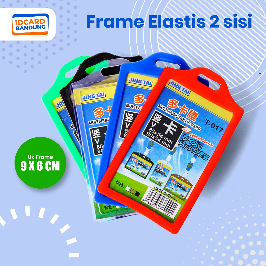 

FRAME Casing Tempat ID Card Holder ELASTIS Bening Potrait 2 SLOT KARTU T017 T 017