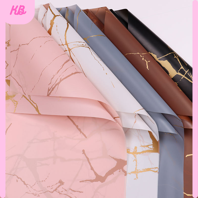 

20 LEMBAR Kertas Buket Gold Marble Marmer Cellophane Flower Wrapping Paper Florist KB20 copy