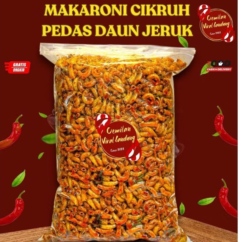 

MAKARONI / Makaroni pedas daun jeruk 1kg / makaroni bumbu cikruh jajanansultanbandung
