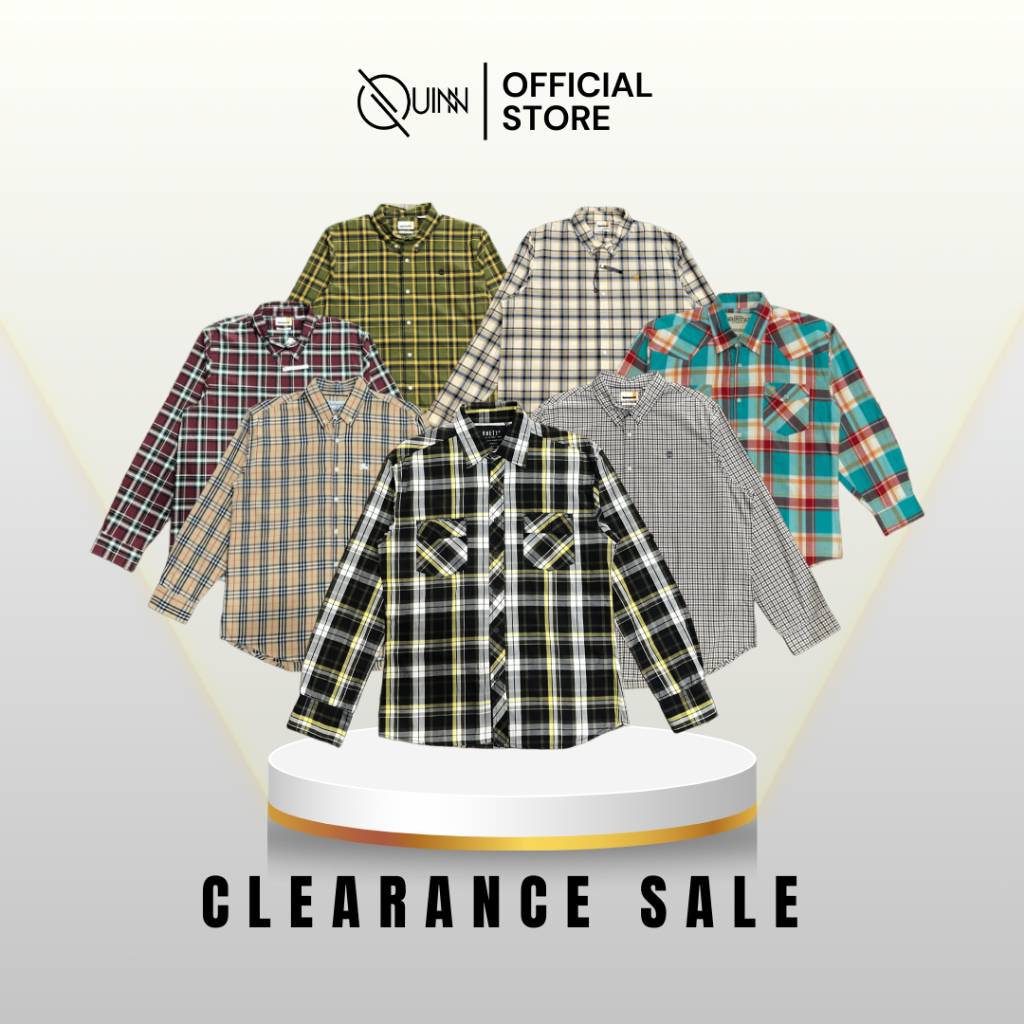 Kemeja Flannel Lengan Panjang Pria Big Size Jumbo Clearance Sale Branded Item