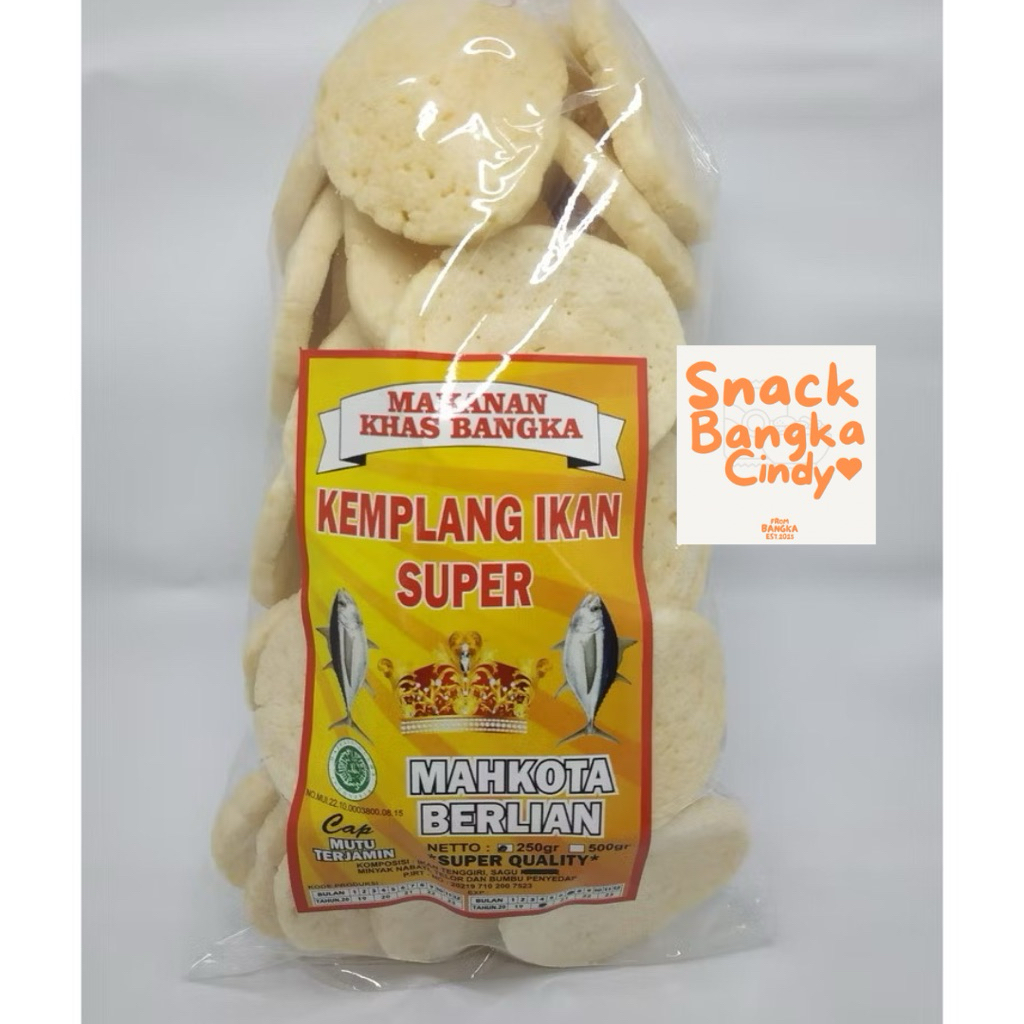 

Kerupuk Kempelang Ikan Mahkota 250gr Snack Bangka