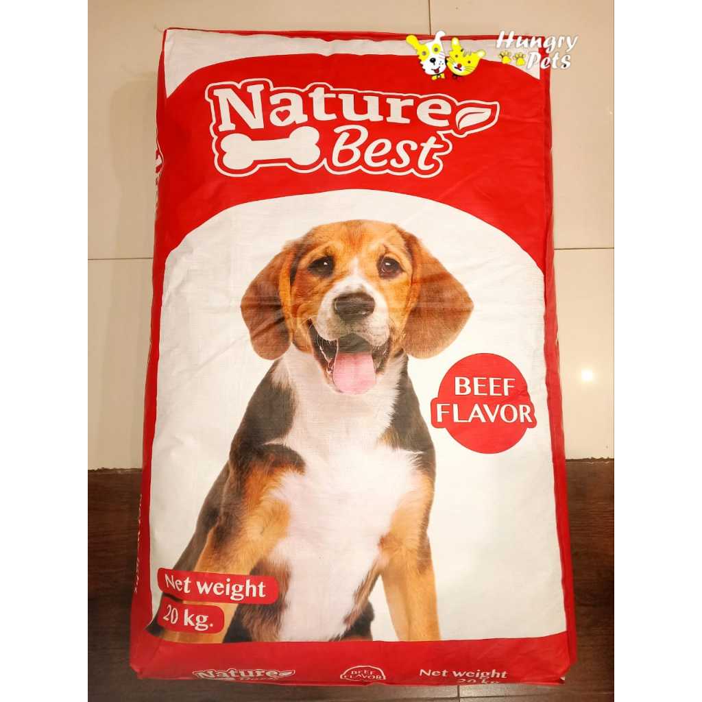 Nature best dog food beef flavor 20kg, Makanan anjing merek nature best rasa sapi 20kg