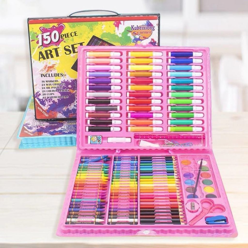 

Crayon Set Art Set Isi 150 Pcs Pensil Warna Set Anak Crayon Full Set Alat Lukis Cat Krayon