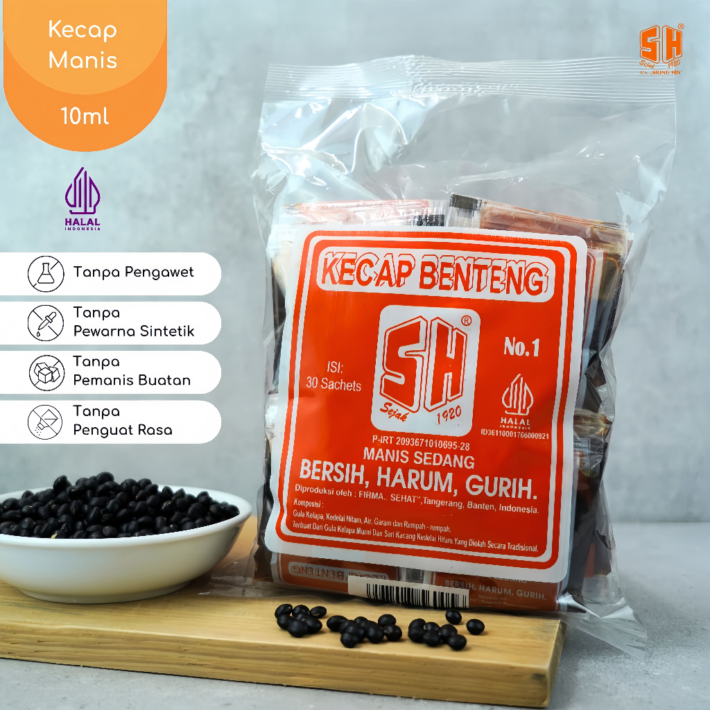 

Kecap Manis Benteng SH Sachet 10ml isi 30 Sachet