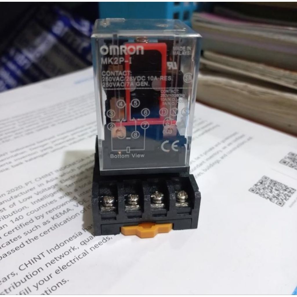 RELAY OMRON MK2P-1 220V + SOCKET/RELAY OMRON MK2P-I 220VAC + SOCKET