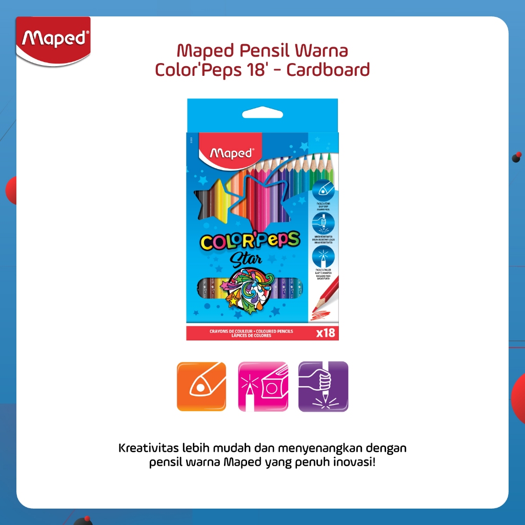 

Maped Pensil Warna Color'Peps 18' - Cardboard (OT 832063)