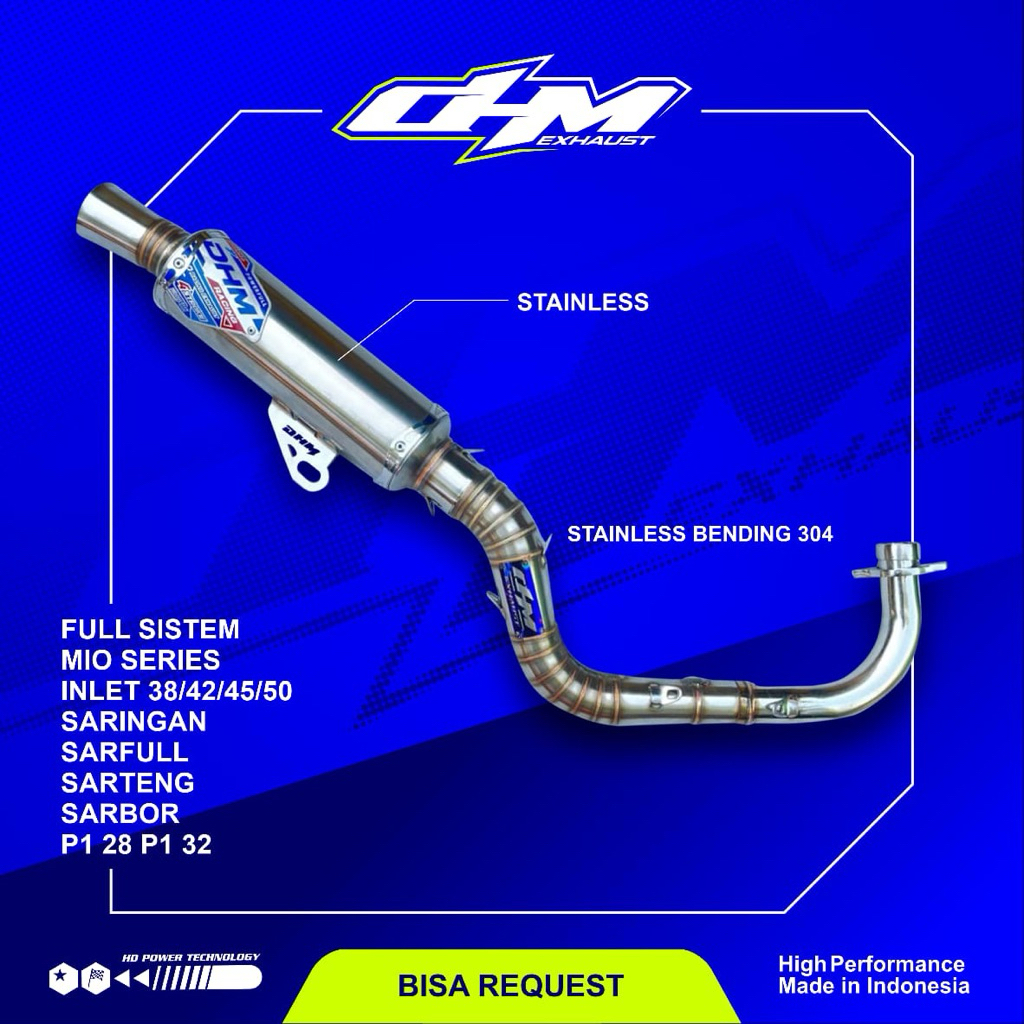 Knalpot Mio Smile Mio Soul Mio Sporti Original DHM Racing Exhaust Model Medwick