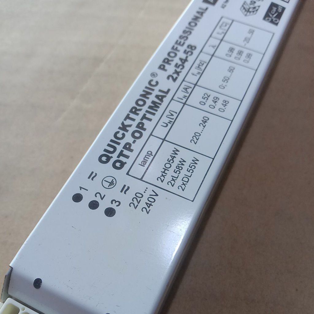 Ballast 58watt 2x58w QTP Osram 2x54-58 Optimal Quicktronic professionall