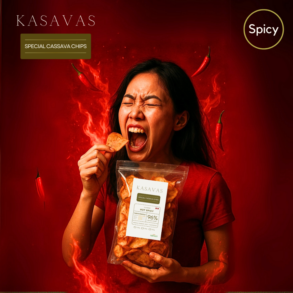 

Kasavas Pedas Daun Jeruk – Keripik Singkong