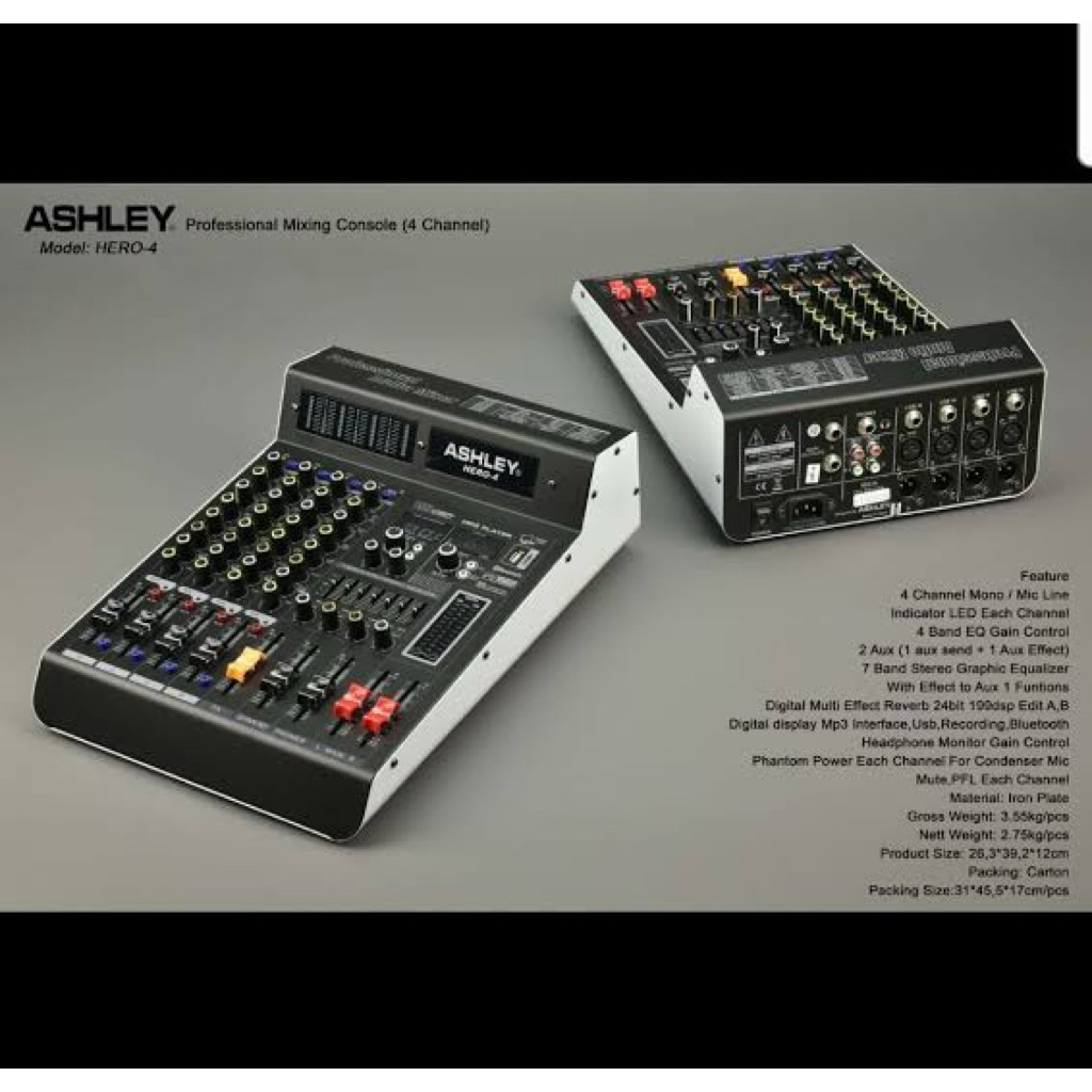 komponen Mixer Ashley HERO 4 / Mixer Ashley 4chanel