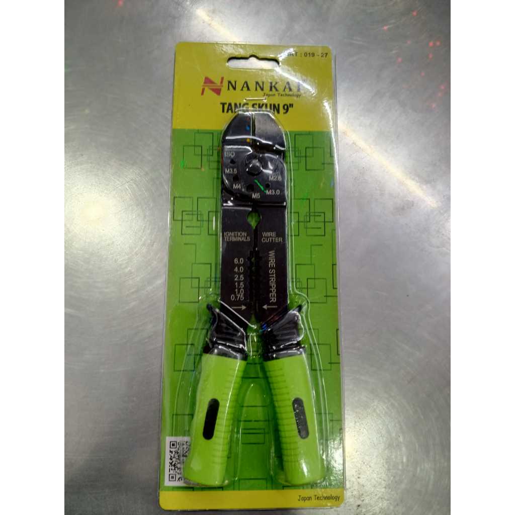 Tang Skun 9" / Tang Krimping / Crimping Tool – Alat Press Kabel Listrik & Skun Terminal