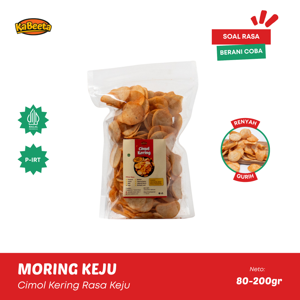 

Kabeeta Moring Keju - Cimol Kering Rasa Keju | Molring Keju & Molreng Keju Snack