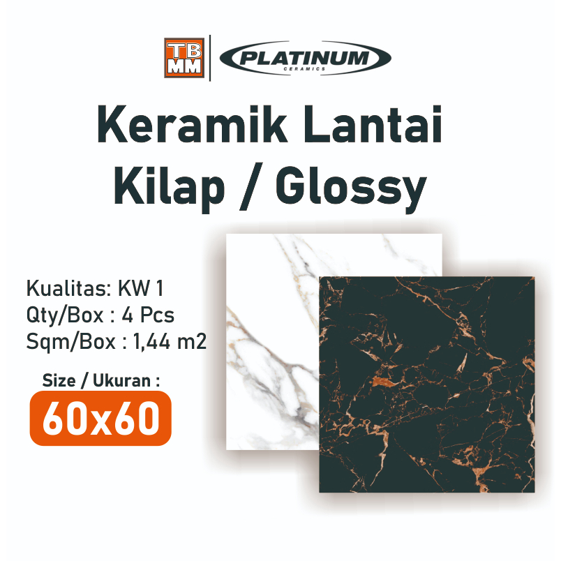 Keramik 60x60 Kilap Platinum / Keramik Lantai 60x60 Kilap Glossy
