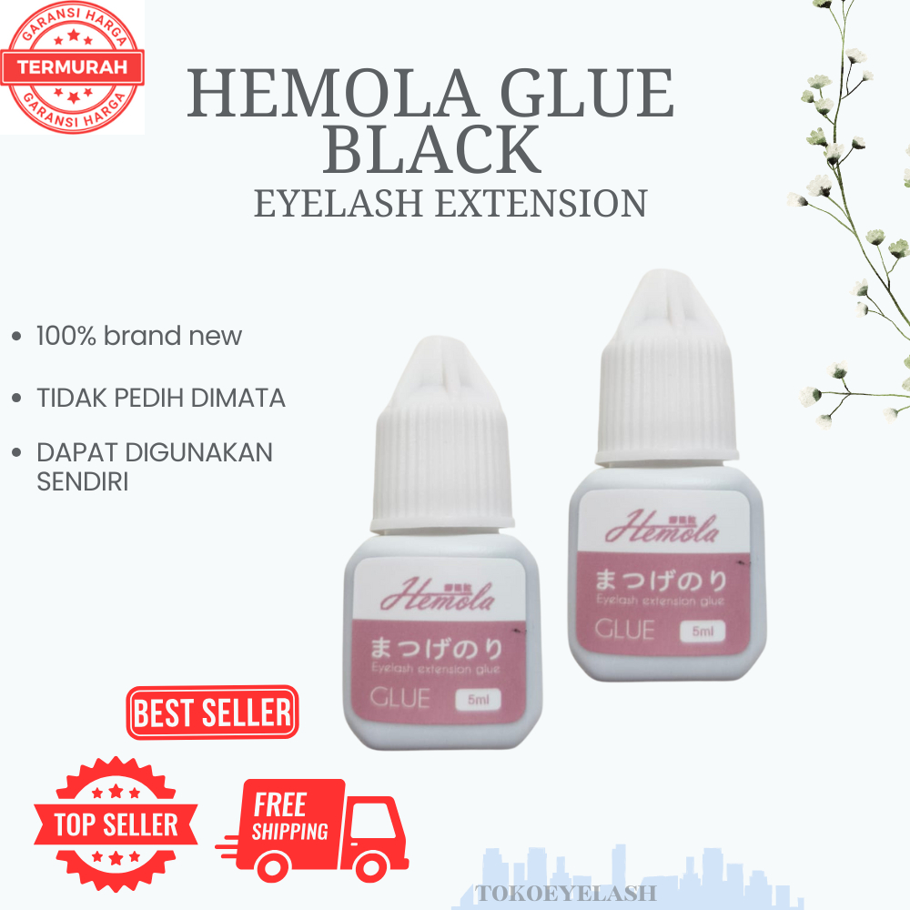 octo_panda - hemola glue tidak pedih - aman digunakan sendiri, lem eyelash extension