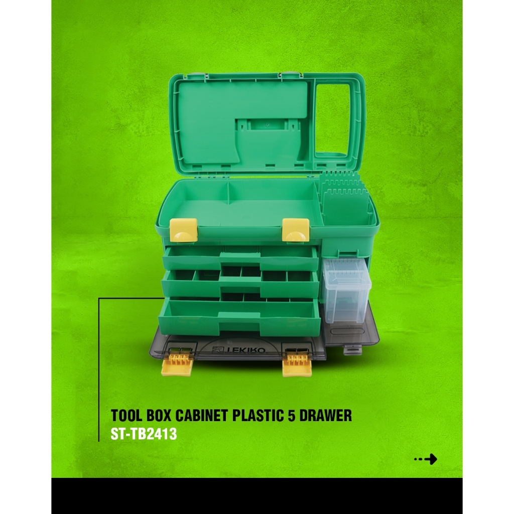 Tool Box Cabiner 5 Laci Drawer TEKIRO ST-TB2413 Toolbox Kunci Obeng Baut Wadah Perkakas