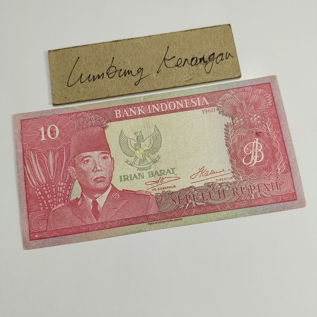 uang kuno Irian barat 10 Rupiah Sukarno
