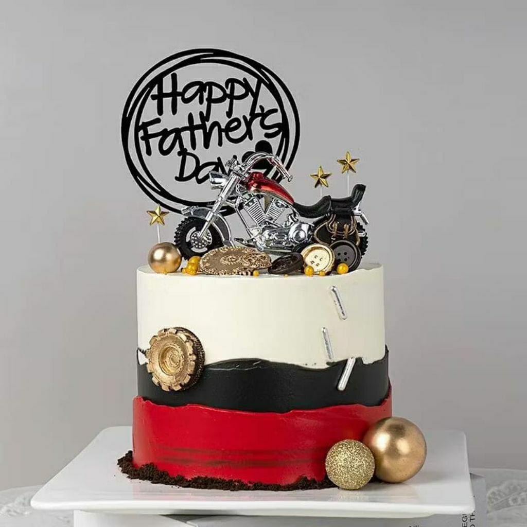 {JS} PAJANGAN KUE ULANG TAHUN MOTOR MOGE MAINAN ANAK MOTOR HARLEY / CAKE TOPPER MOTOR MOGE PAJANGAN 